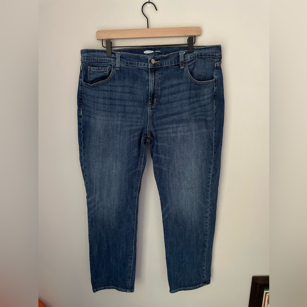 Old Navy Dark Indigo Boyfriend Jeans Size 16